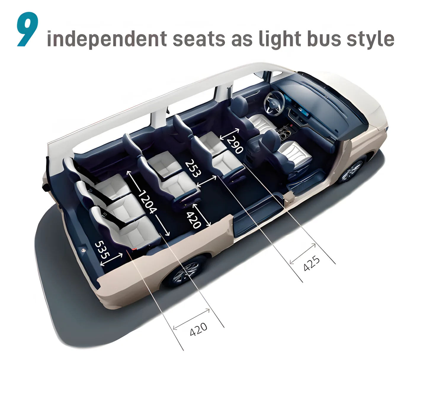 BAW Vans MPV 11 Puestos Eléctrica